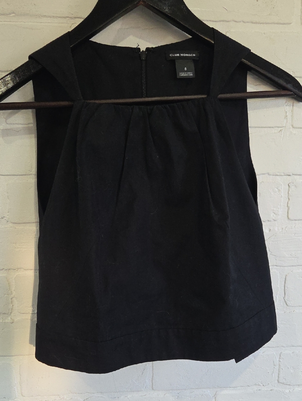 Club Monaco Black Apron Front Tank